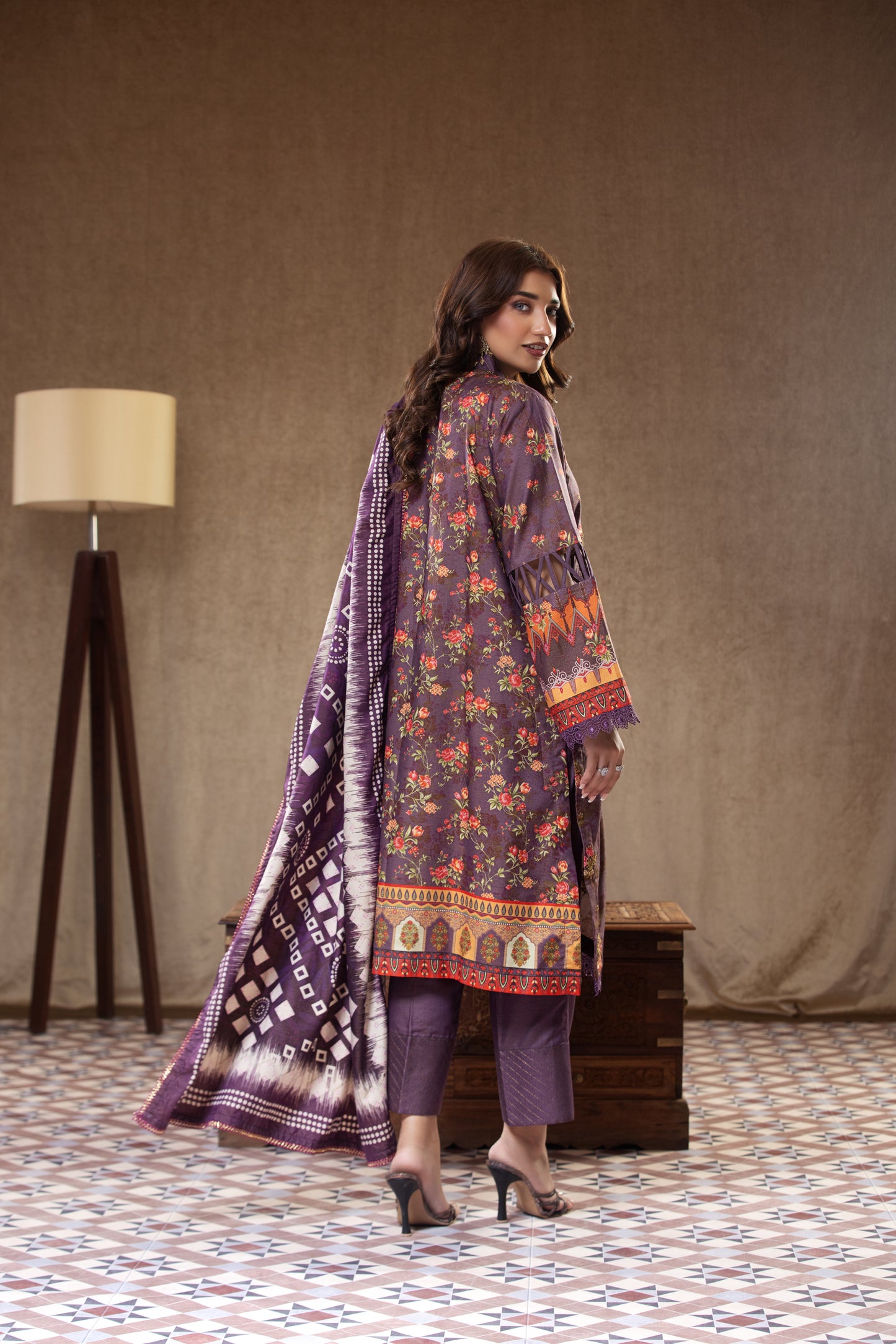 3 Piece RAW SILK Embroidered -110