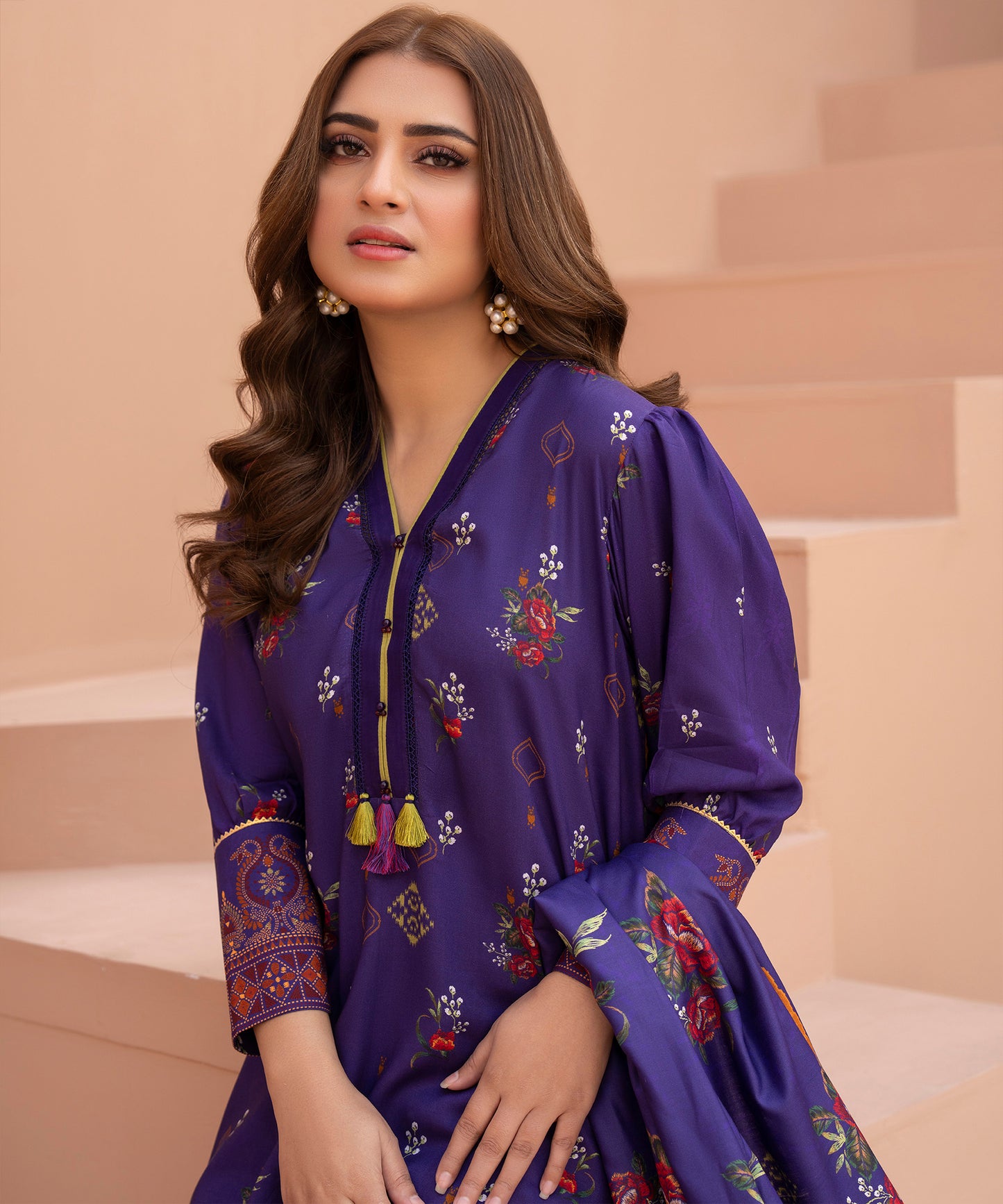 Women Printed 3 Piece Suit - AND133
