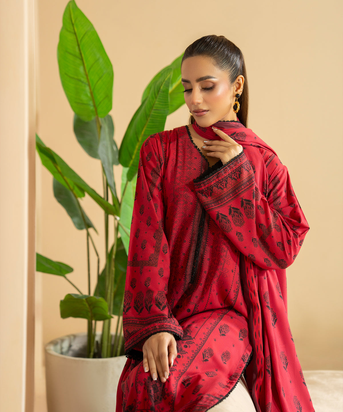 Women Printed 3 Piece Suit - PT2006