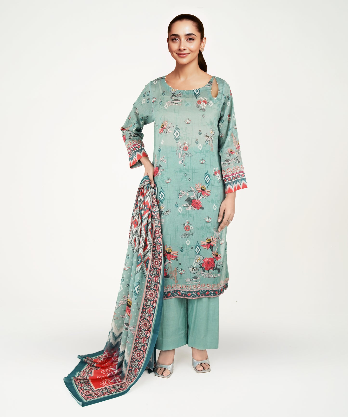 Women Printed 3 Piece Suit - CD2226