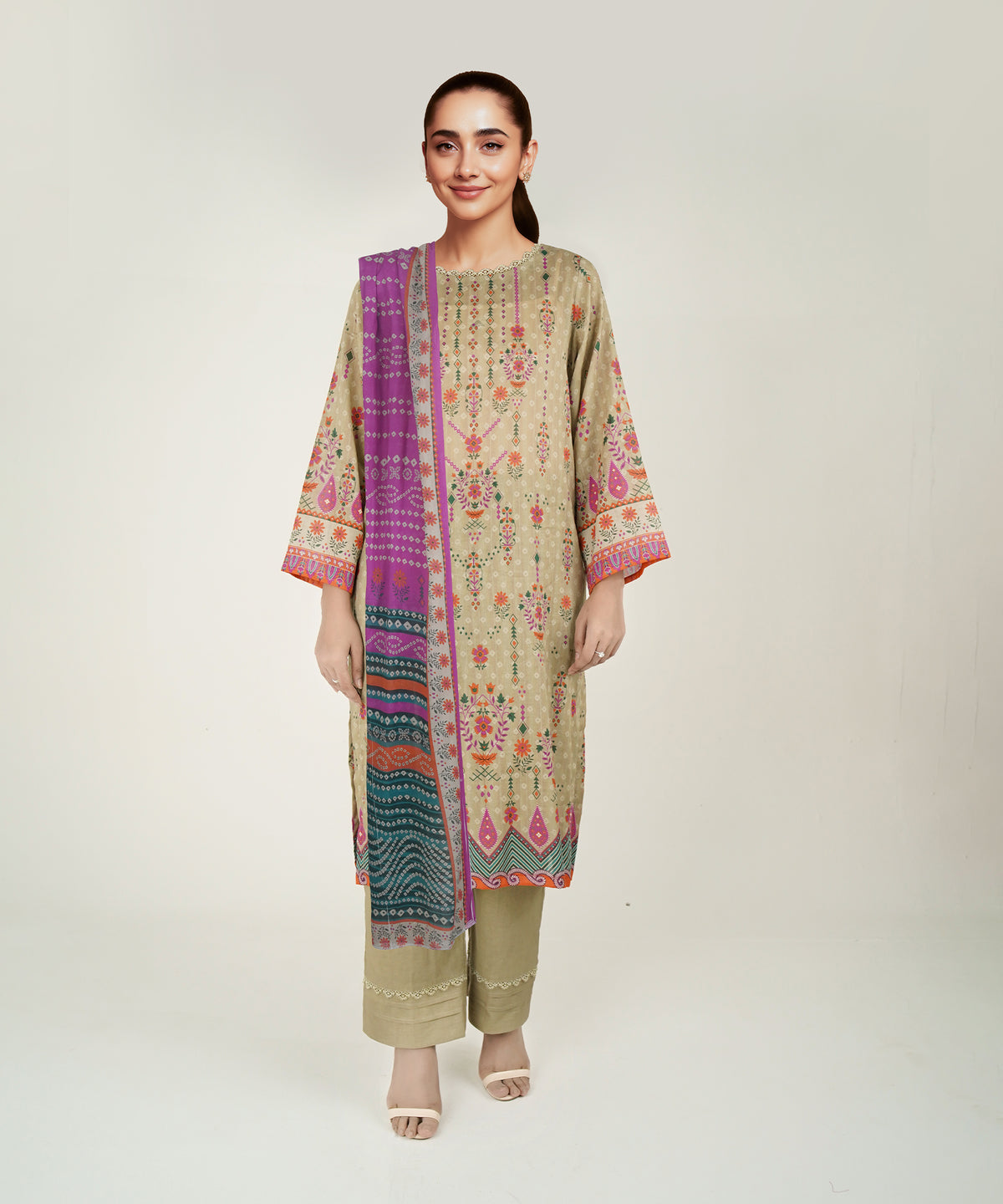 Women Printed 3 Piece Suit - CD2228
