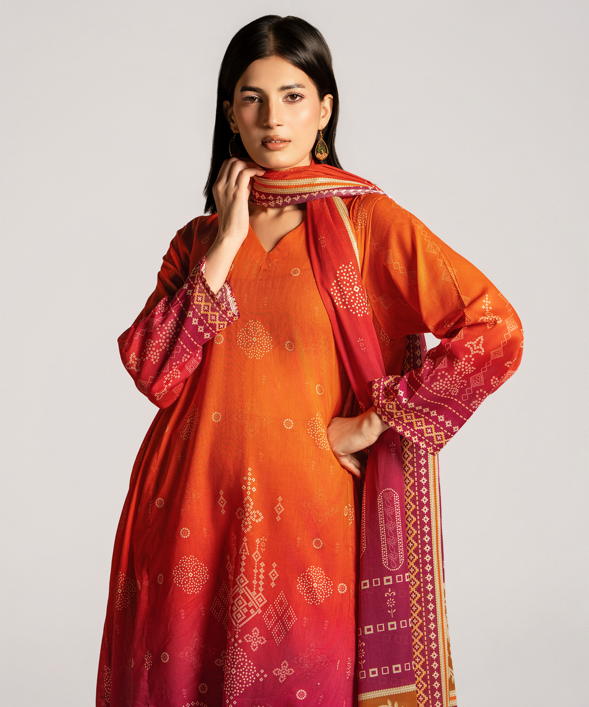 Women Printed 3 Piece Suit - CD2234
