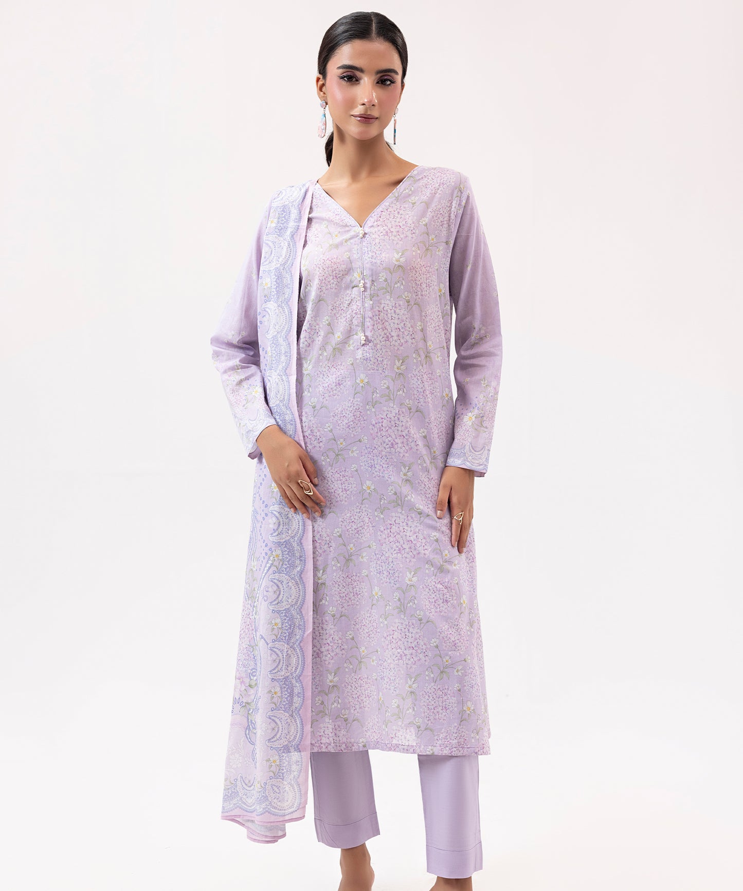 Women Printed 3 Piece Suit - SDL061