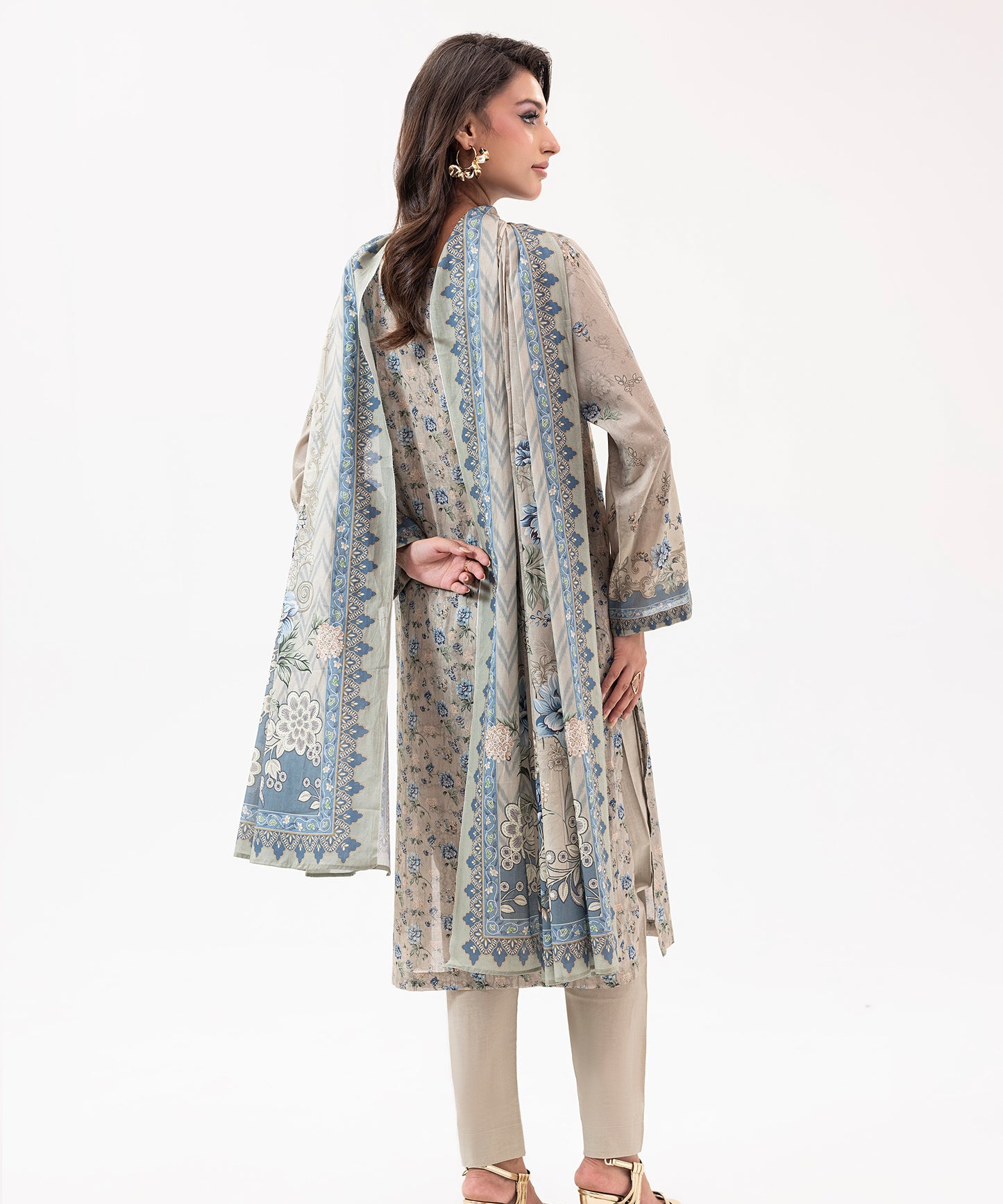 Women Printed 3 Piece Suit - SDL064