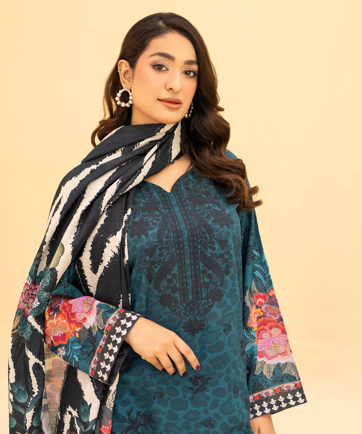 Women Printed 3 Piece Suit - DT2613