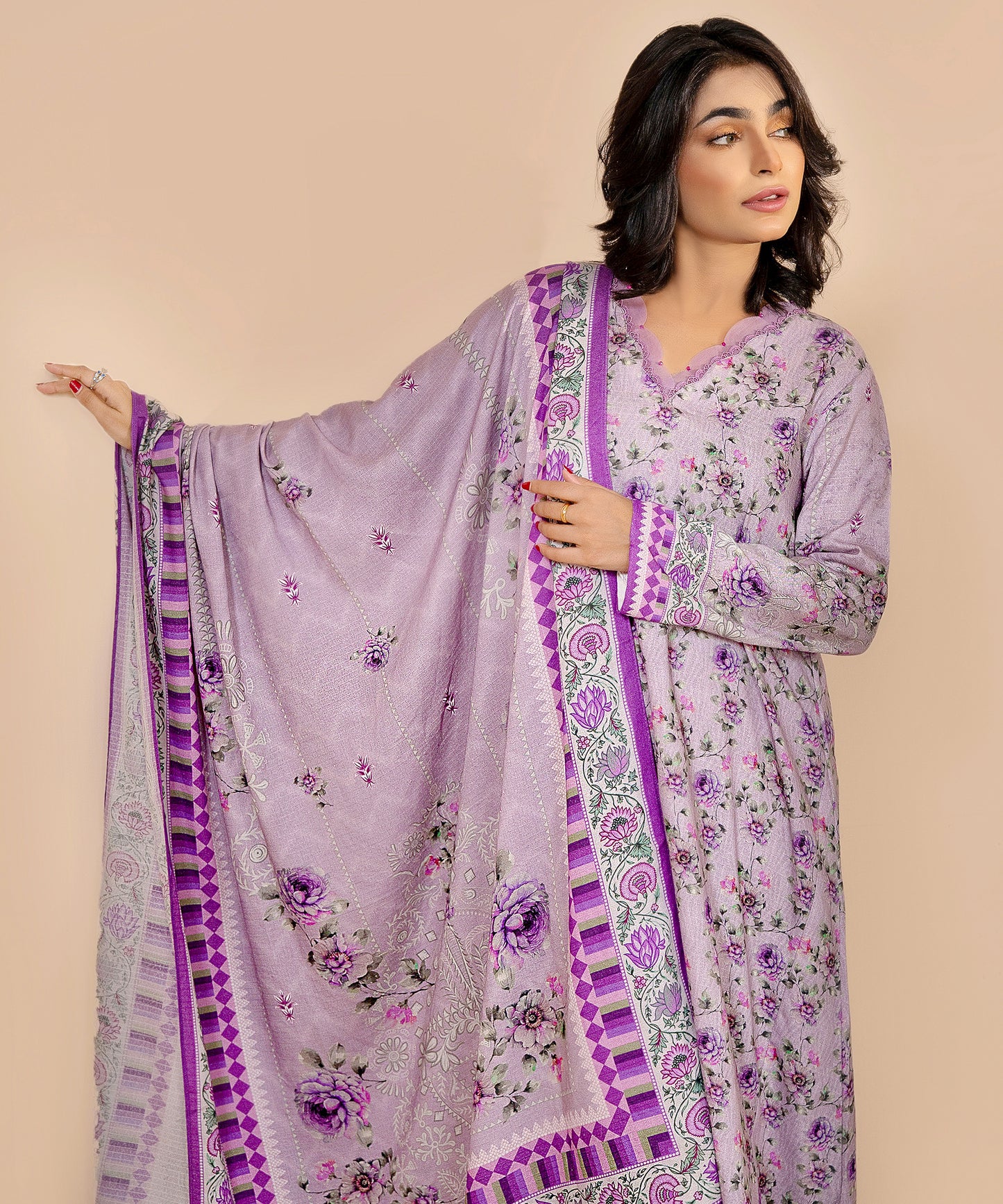 Women Printed 3 Piece Suit - DKL038