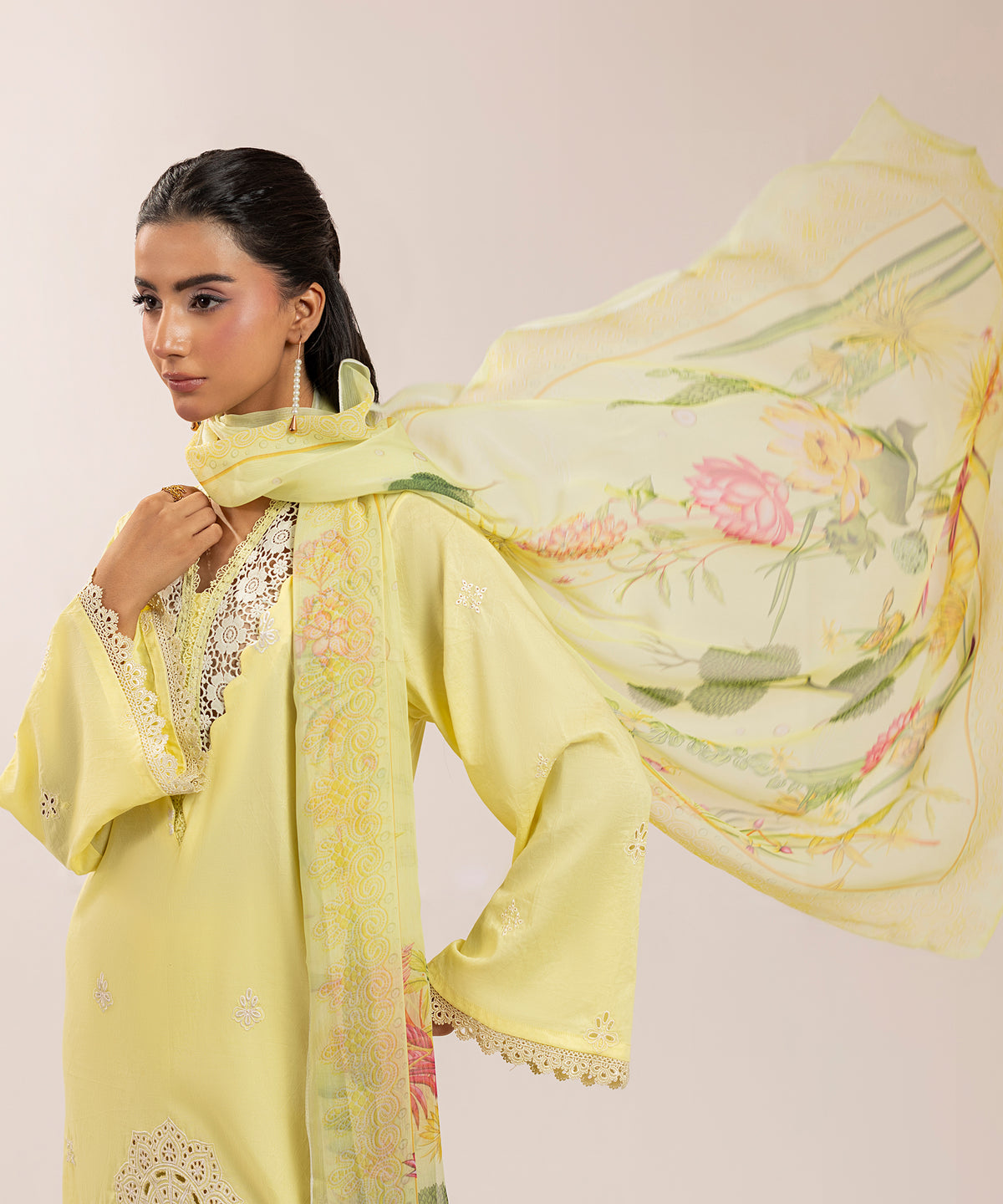 Women Solid Embroidered 3 piece Suit - ARTY69