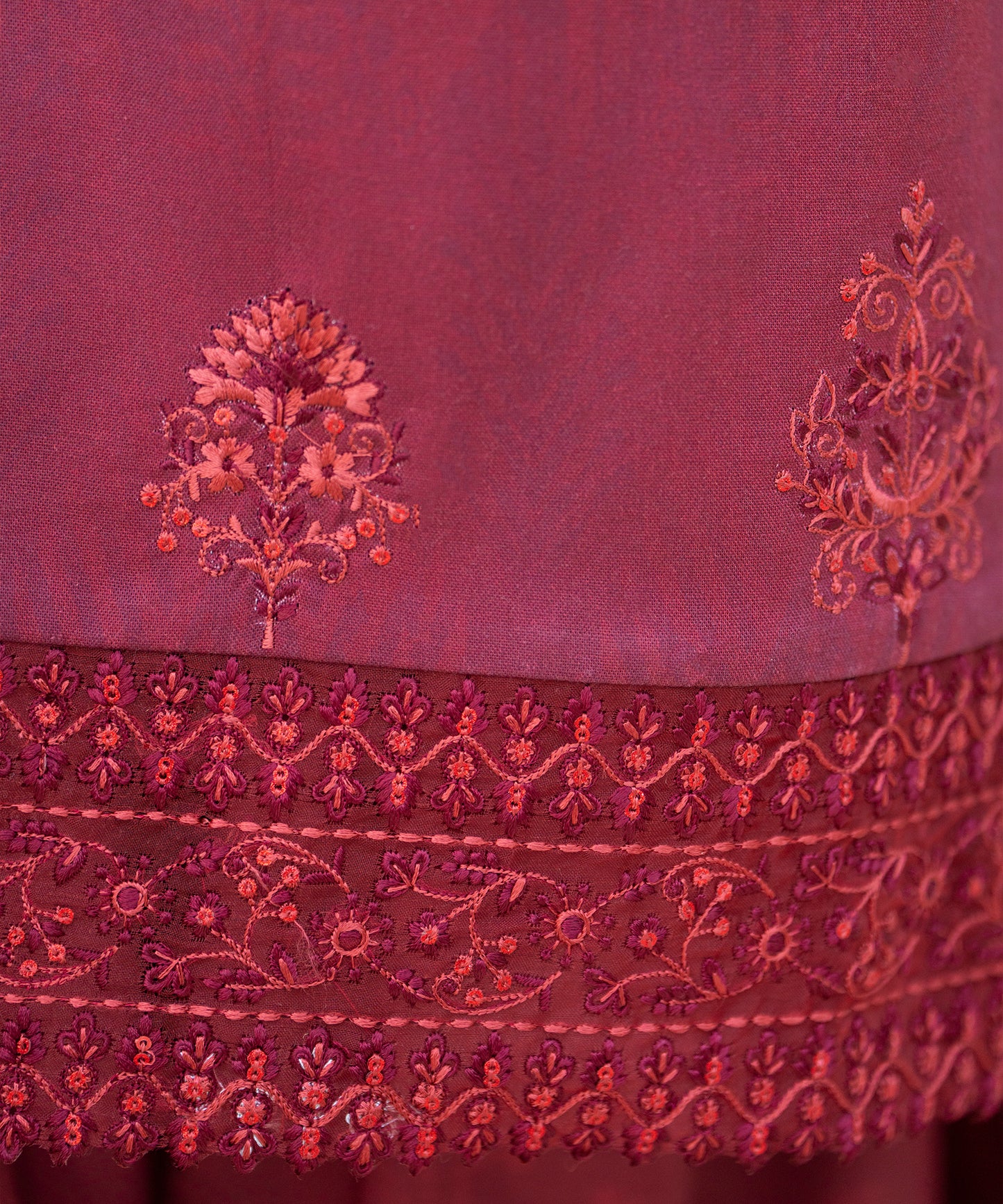 Women Printed Embroidered 3 Piece Suit - CLAC87