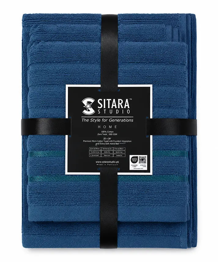 Zig Zag Towel - Blue