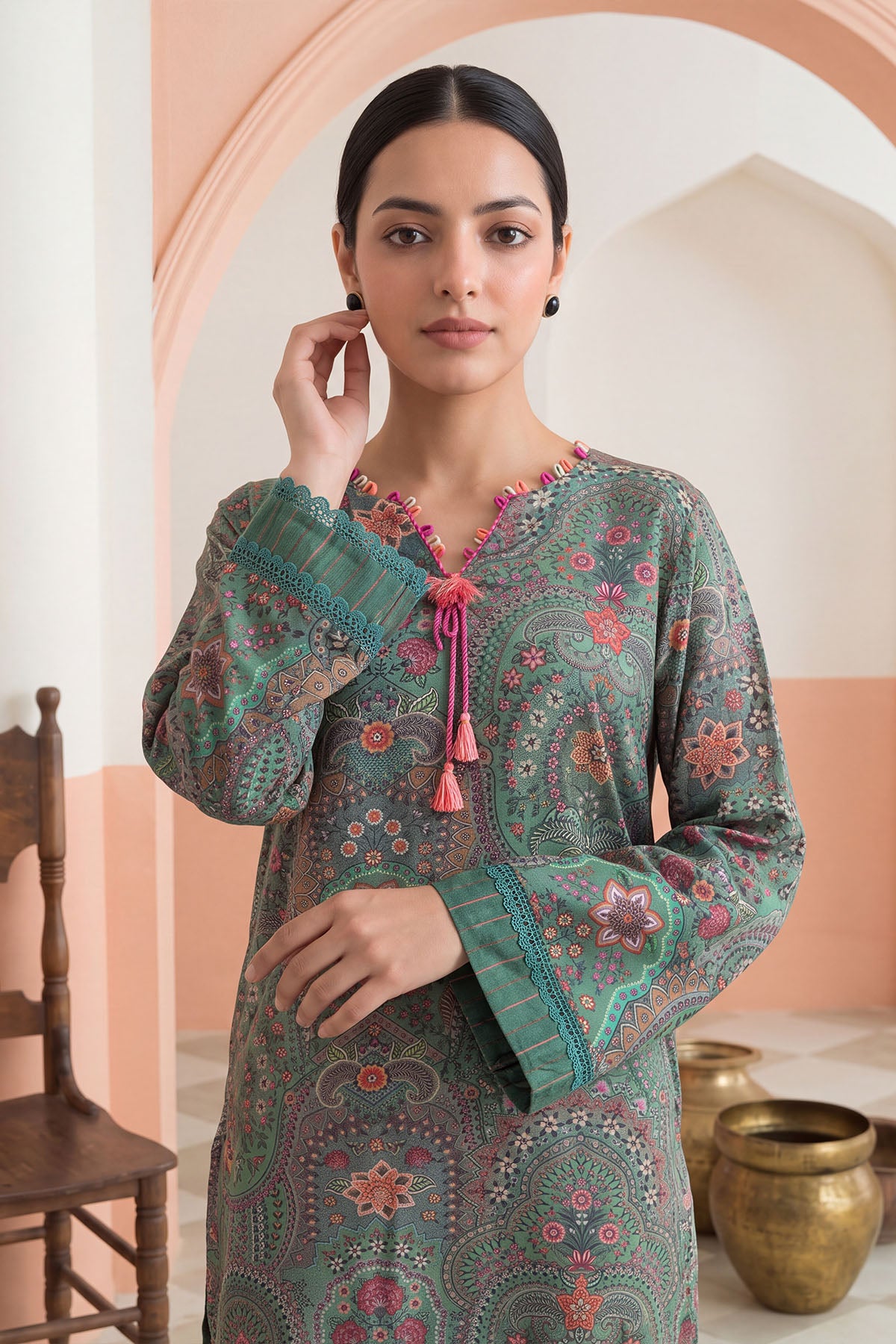 Women Embroidered 3 Piece Suit - CLC663