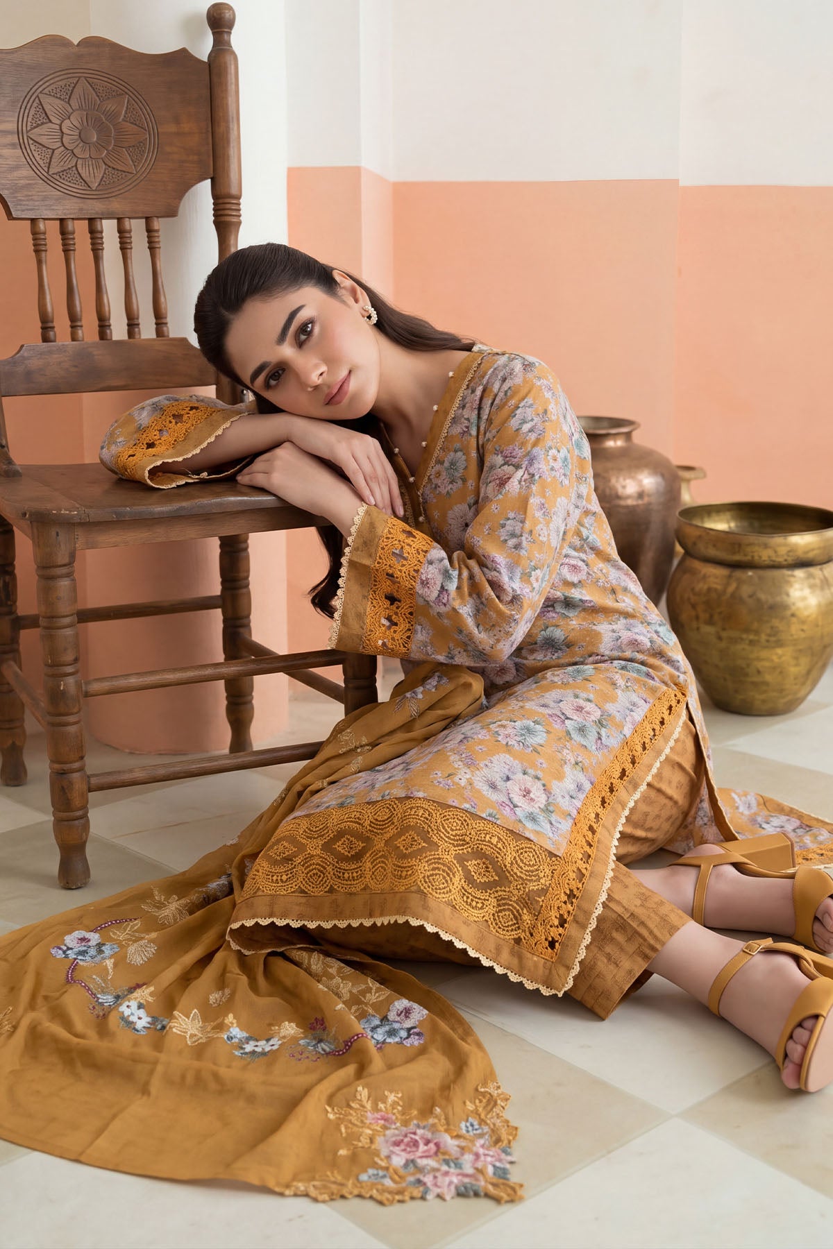 Women Embroidered 3 Piece Suit - CLC667