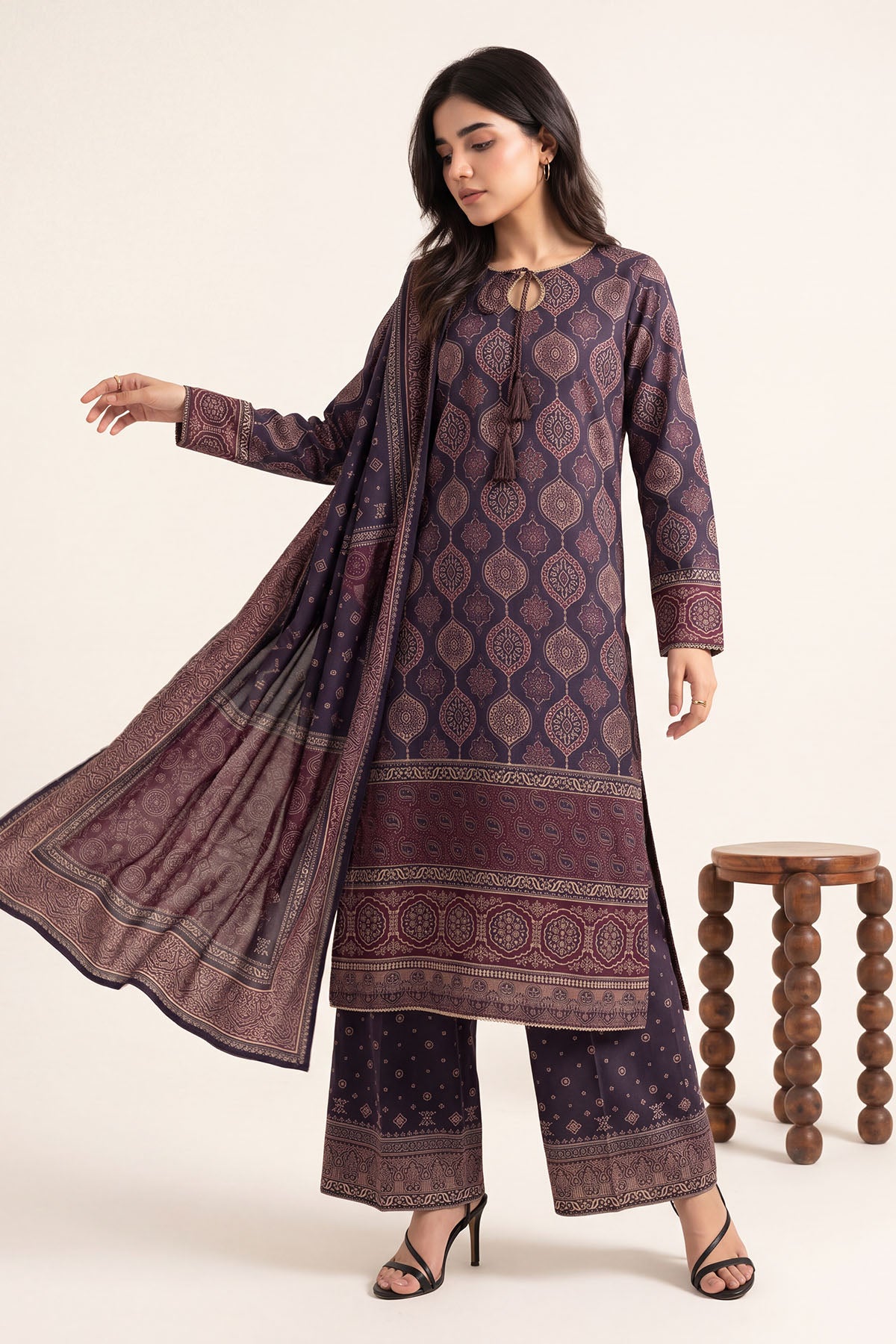 Women Printed 3 Piece Suit - DTD163