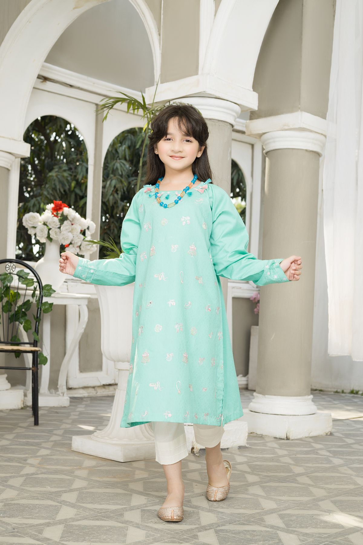 1pc Embroidered Kids shirt KDS 586