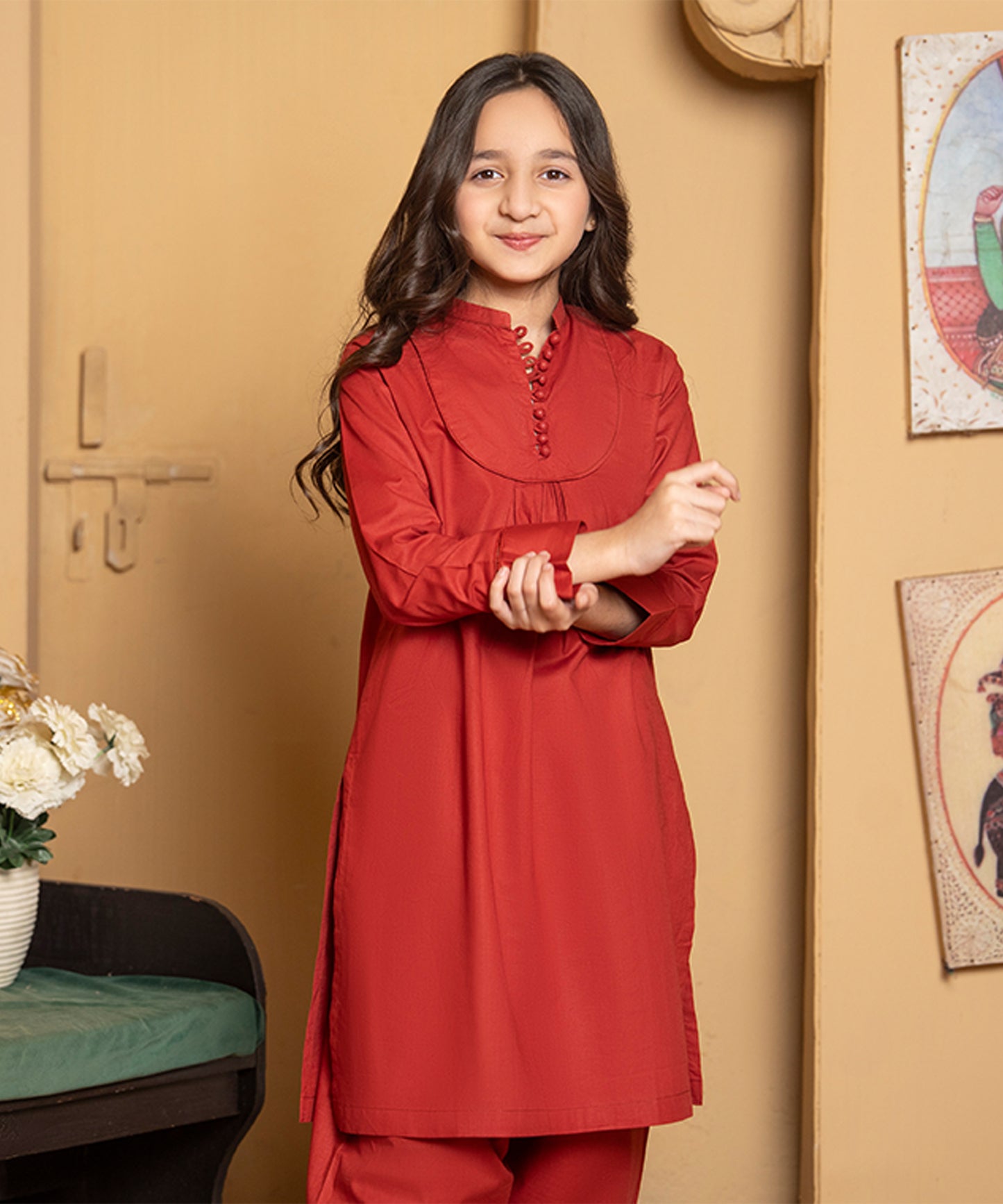 Girls Printed 2 Piece Suit