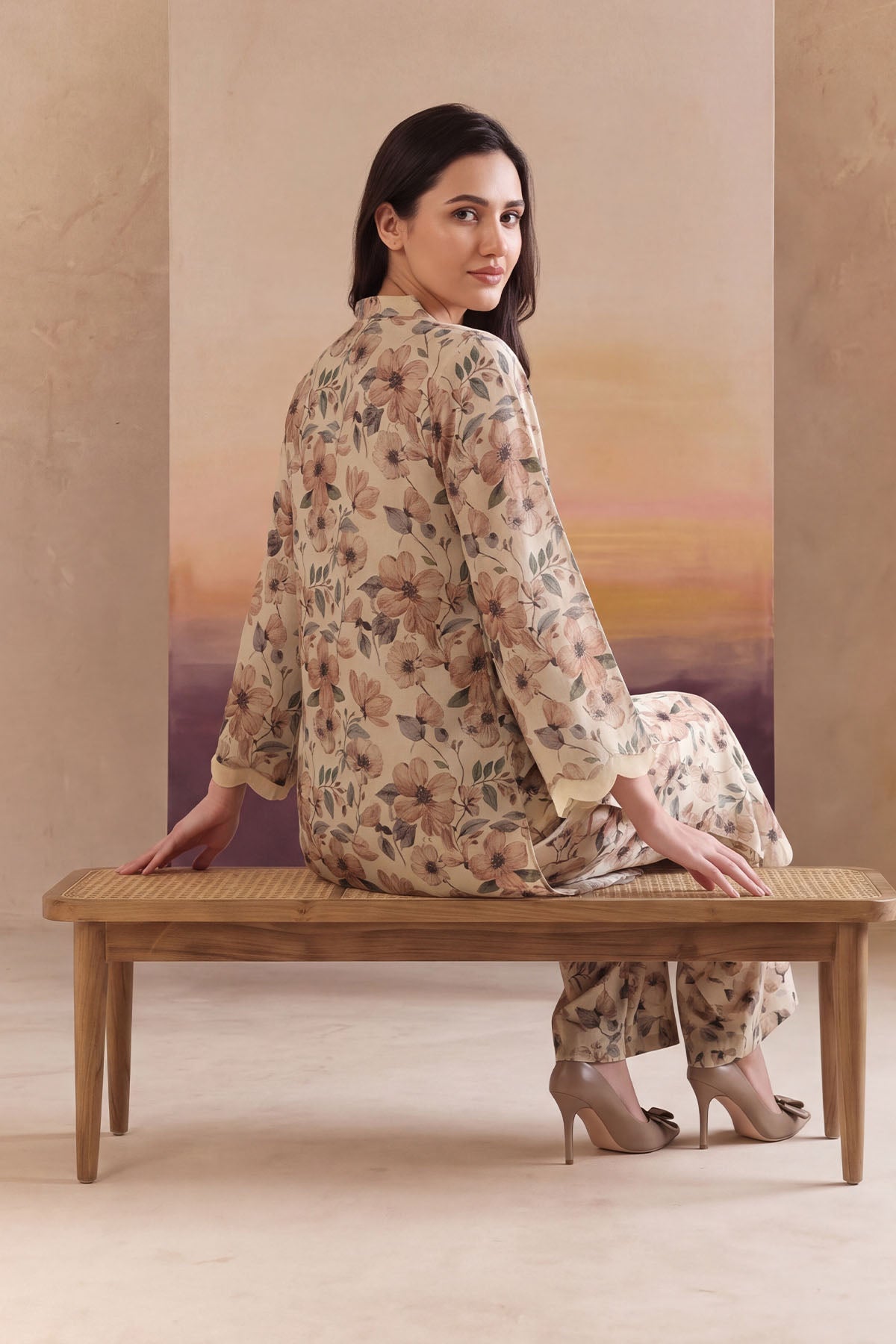Women 2 Piece Printed Suit - LDS2297