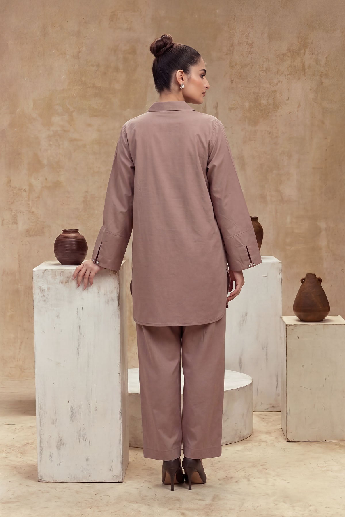 Women 2 Piece Solid Suit - LDS2312