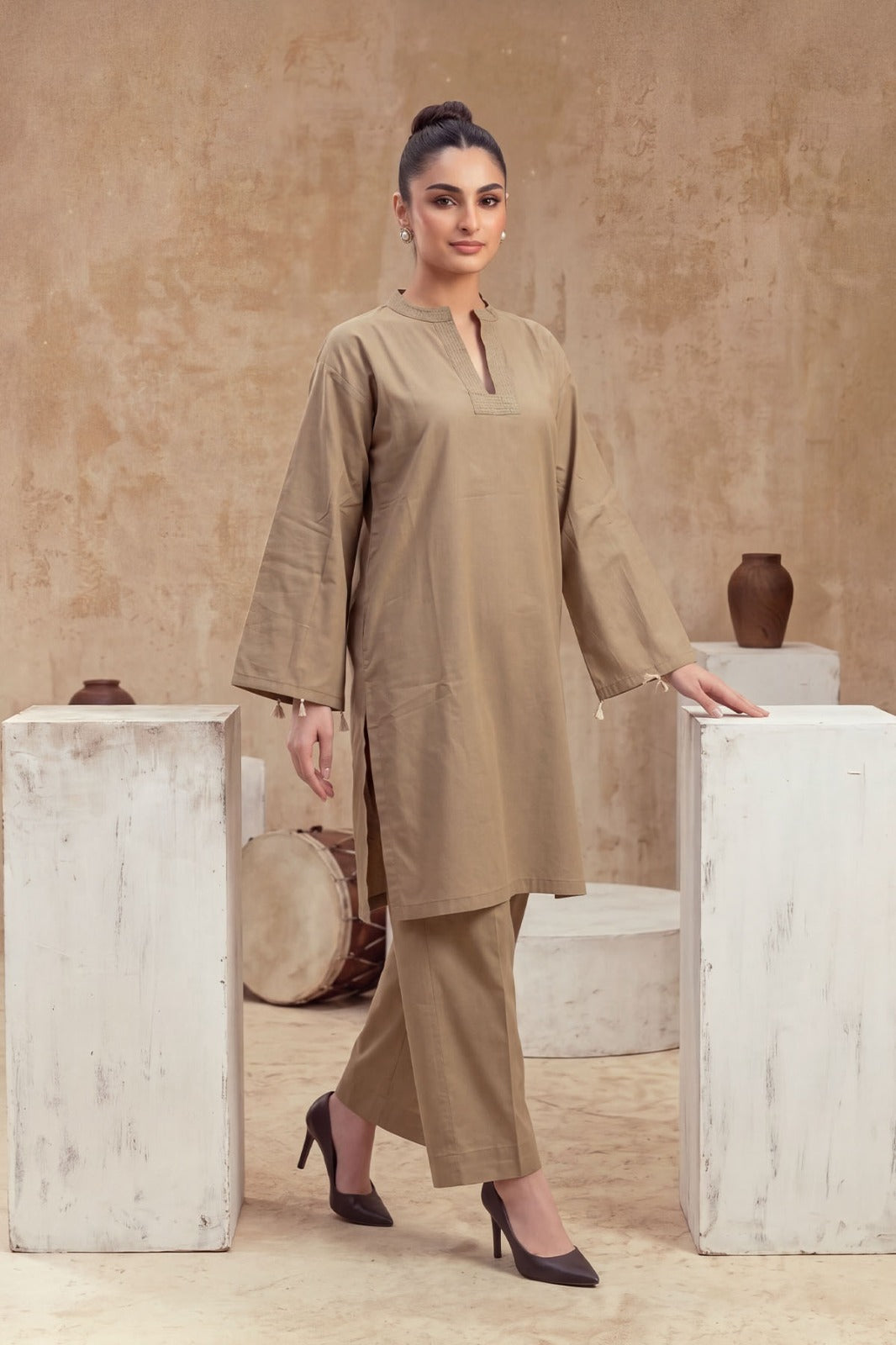 Women 2 Piece Solid Suit - LDS2316