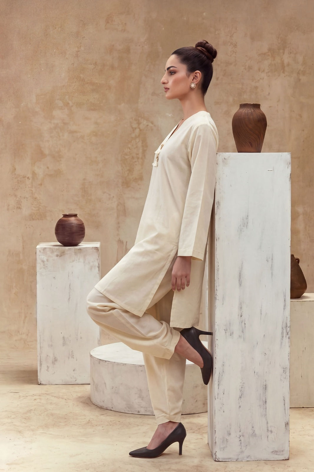 Women 2 Piece Solid Suit - LDS2318