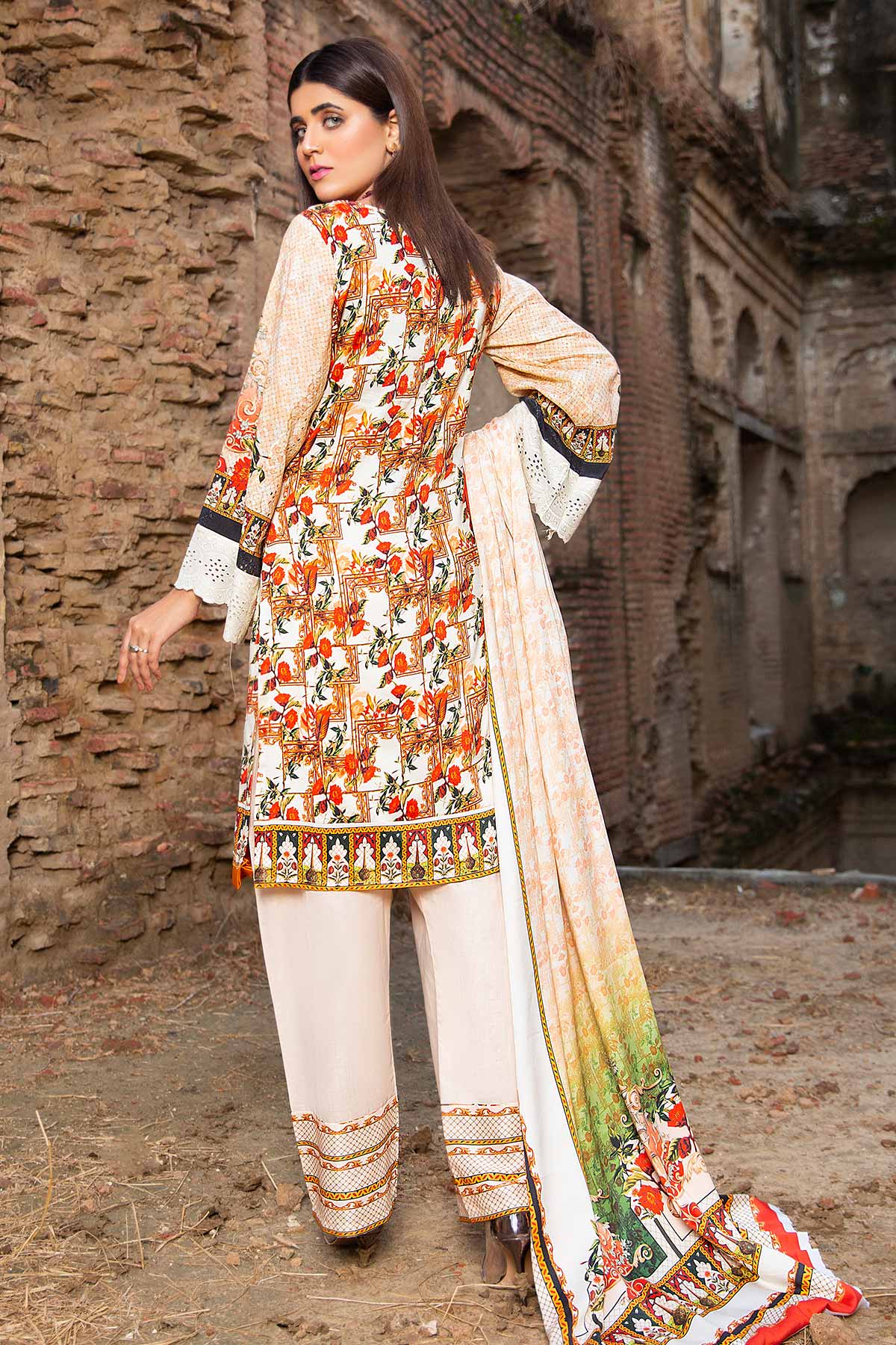 Women Printed 4 Piece Suit - RBDP02