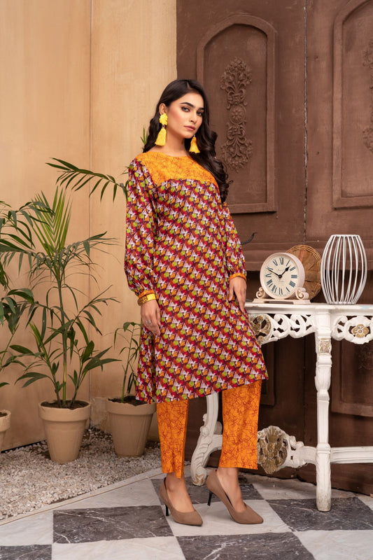 Women 2 Piece Printed Suit - SC1186