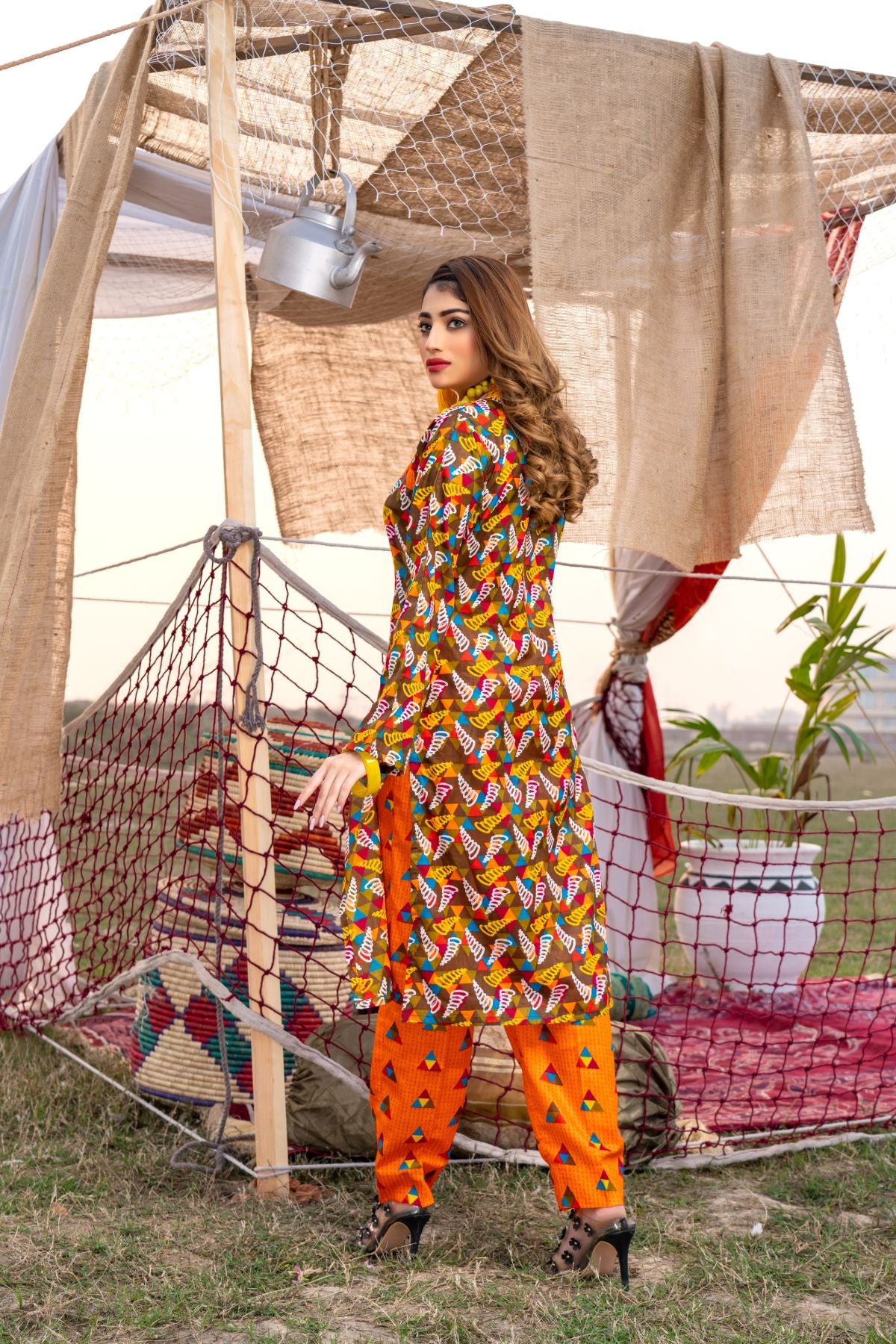 Women 2 Piece Printed Suit - SC1237