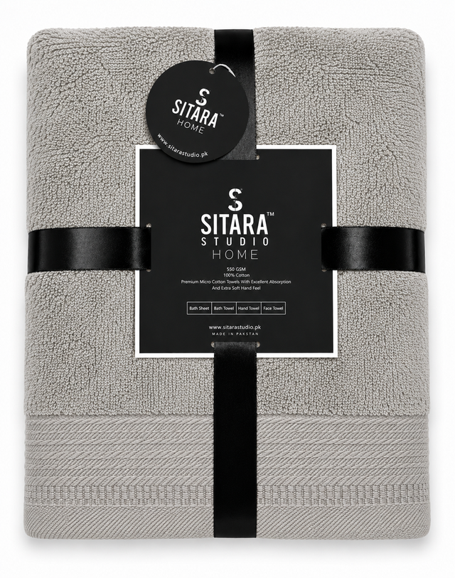 3 Piece Towel Set | Silver