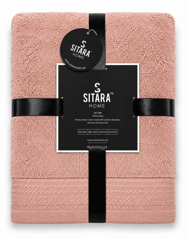 3 Piece Towel Set | Tea Pink