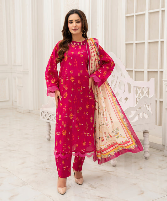 Women Printed 3 Piece Suit - SD1026