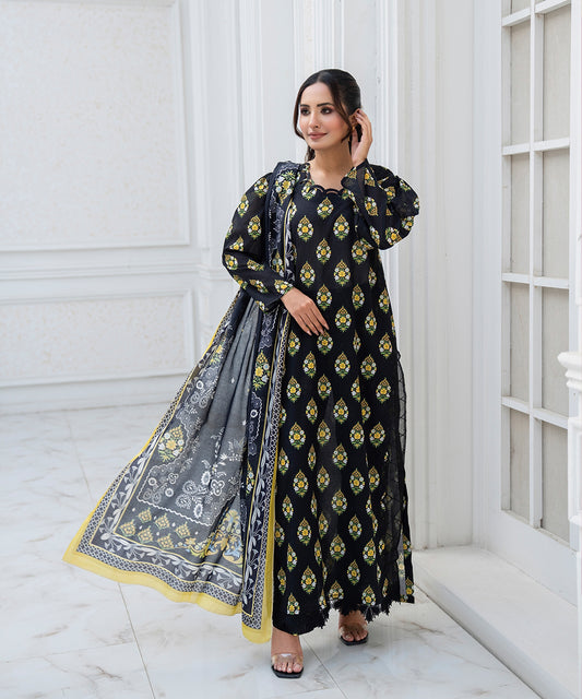 Women Printed 3 Piece Suit - SD1027