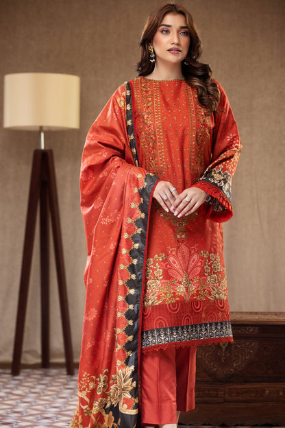 3PC RAW SILK Embroidered -103