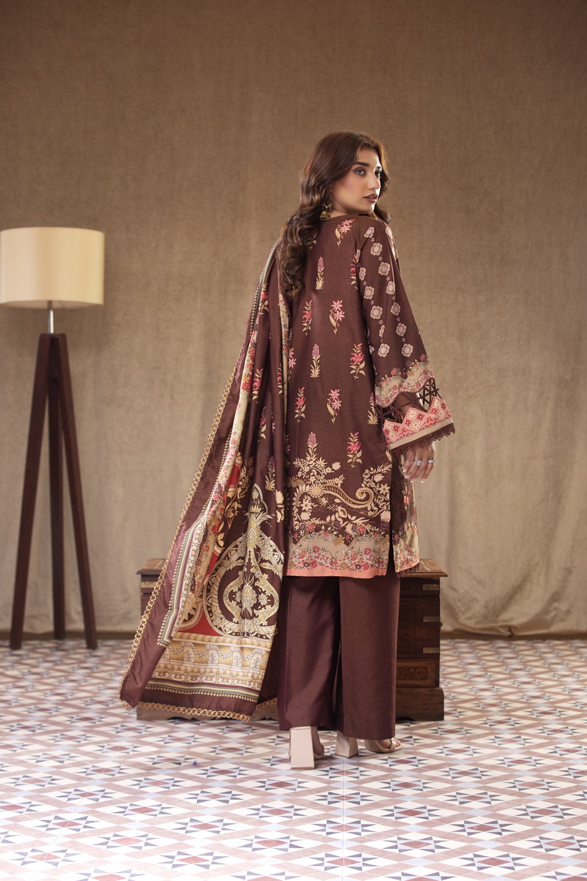 3 Piece RAW SILK Embroidered -104