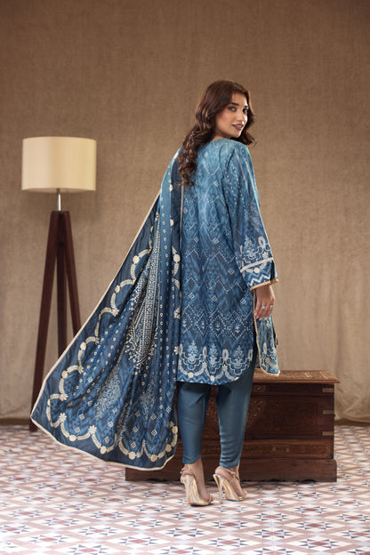 3 Piece RAW SILK Embroidered -105