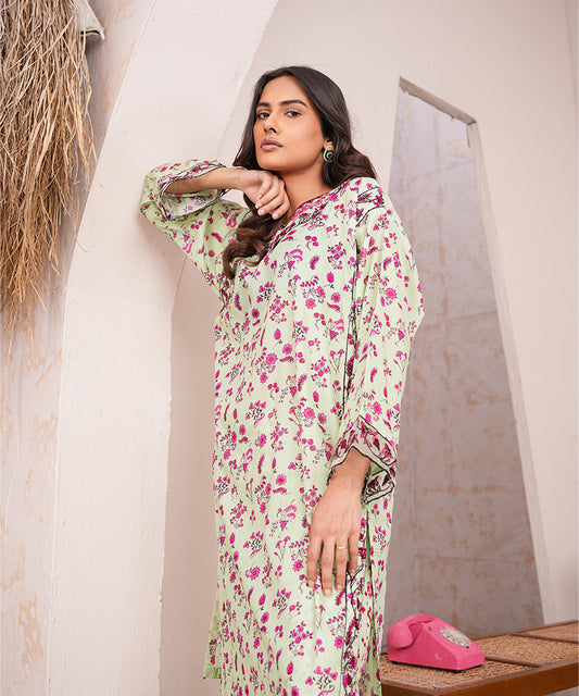 2PC Printed Embroidered Suit - LDS 1069