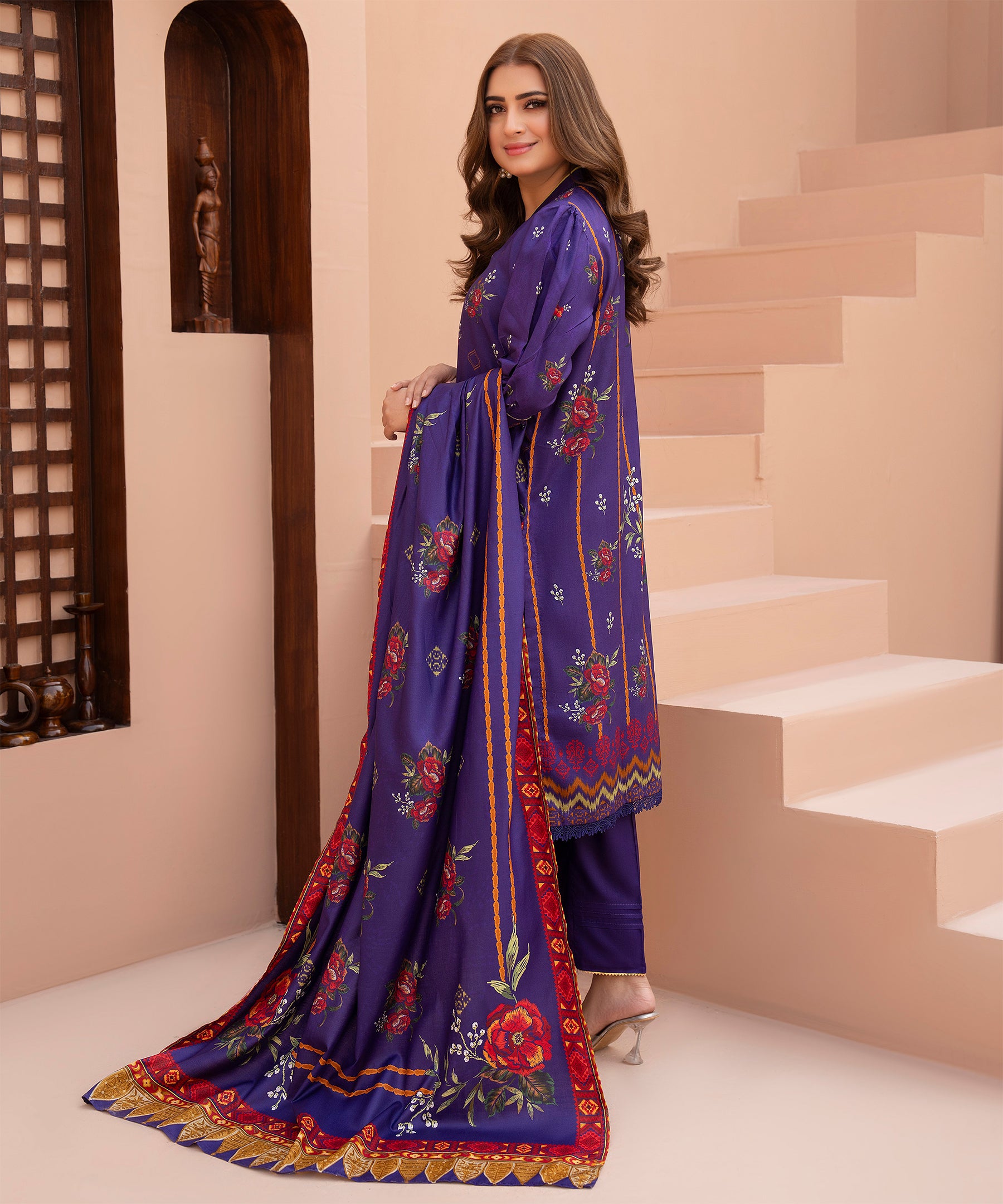 3PC Anarkali Digital Linen 133