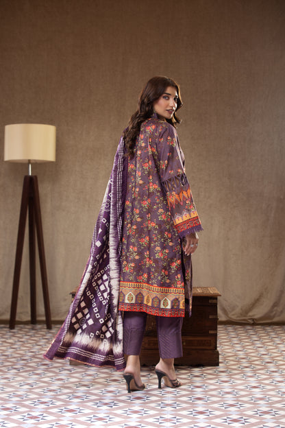 3 Piece RAW SILK Embroidered -110