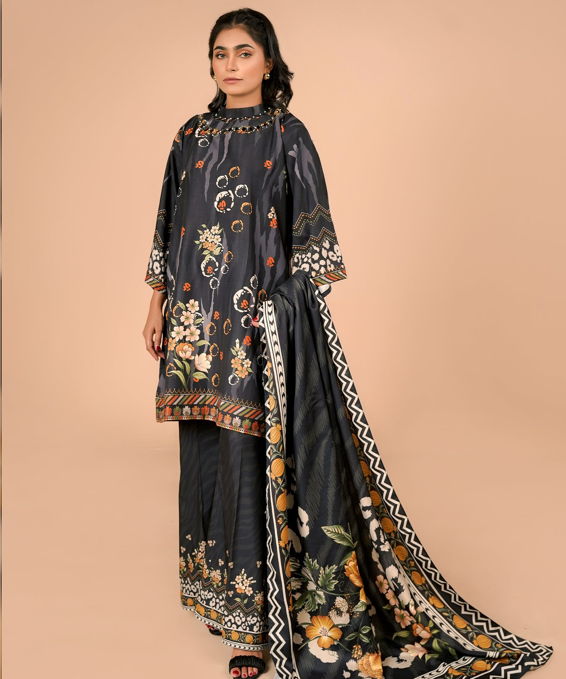 3PC Day to Day Blended Khaddar - 130