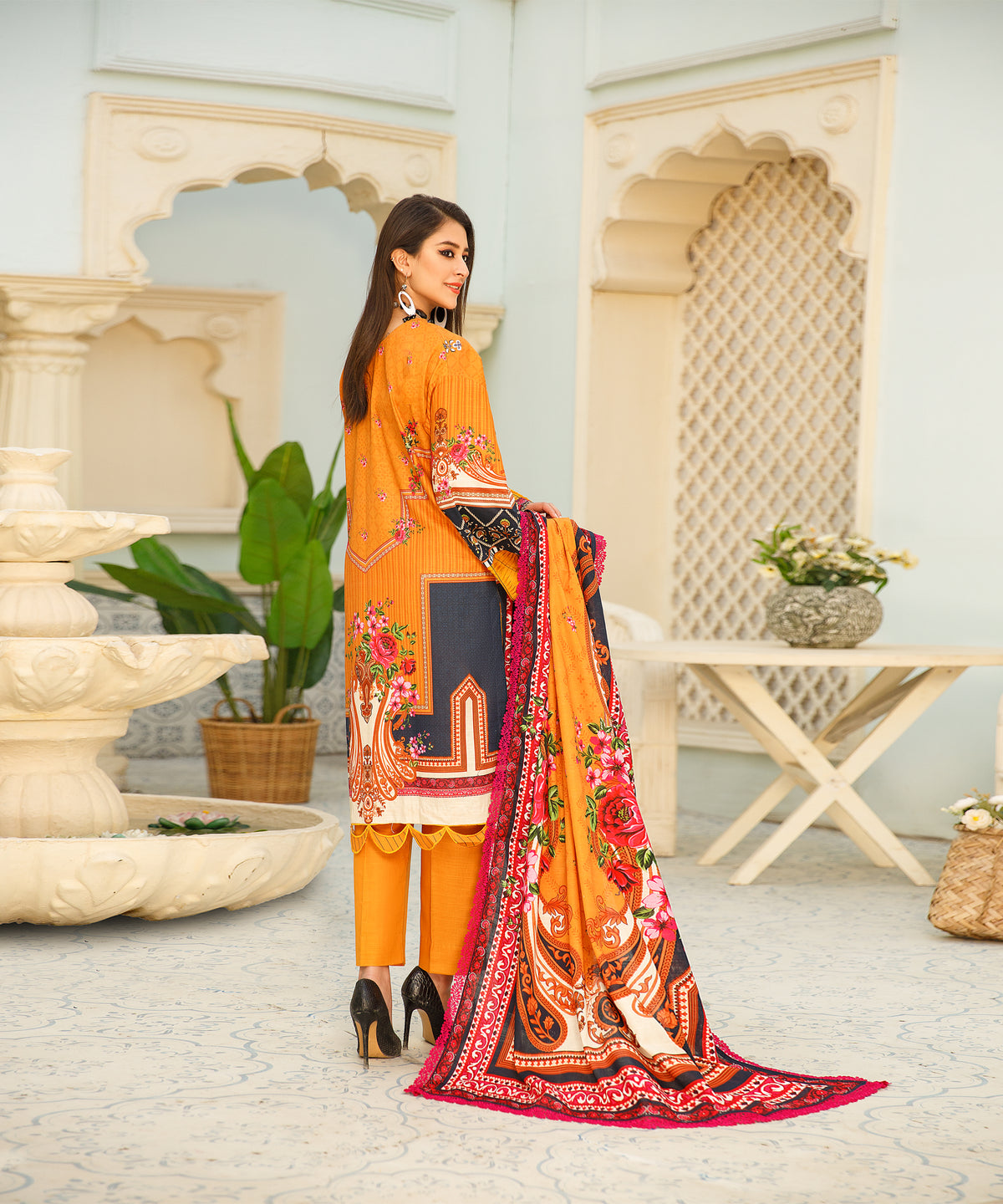 3 Piece Digital Khaddar Embroidered -131