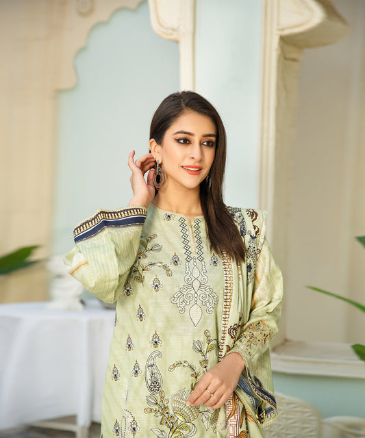 3 Piece Digital Khaddar Embroidered -132