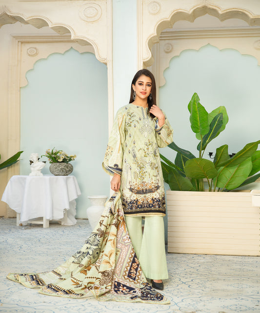 3 Piece Digital Khaddar Embroidered -132