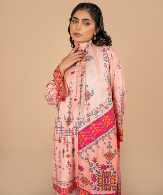 Women Printed 3 Piece Suit  - DTD133