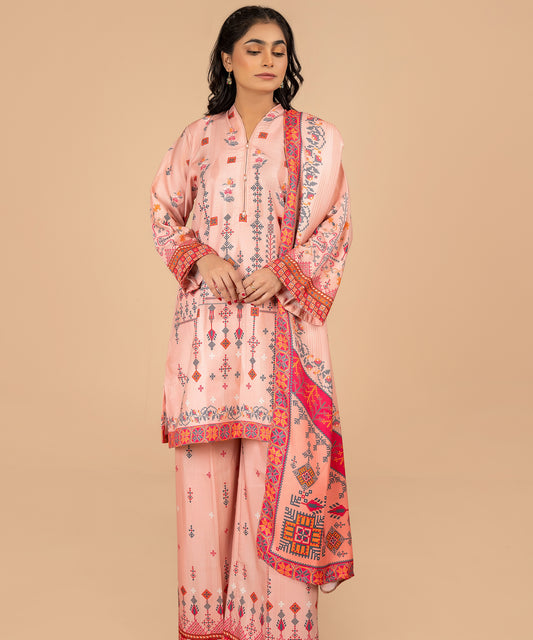 Women Printed 3 Piece Suit  - DTD133