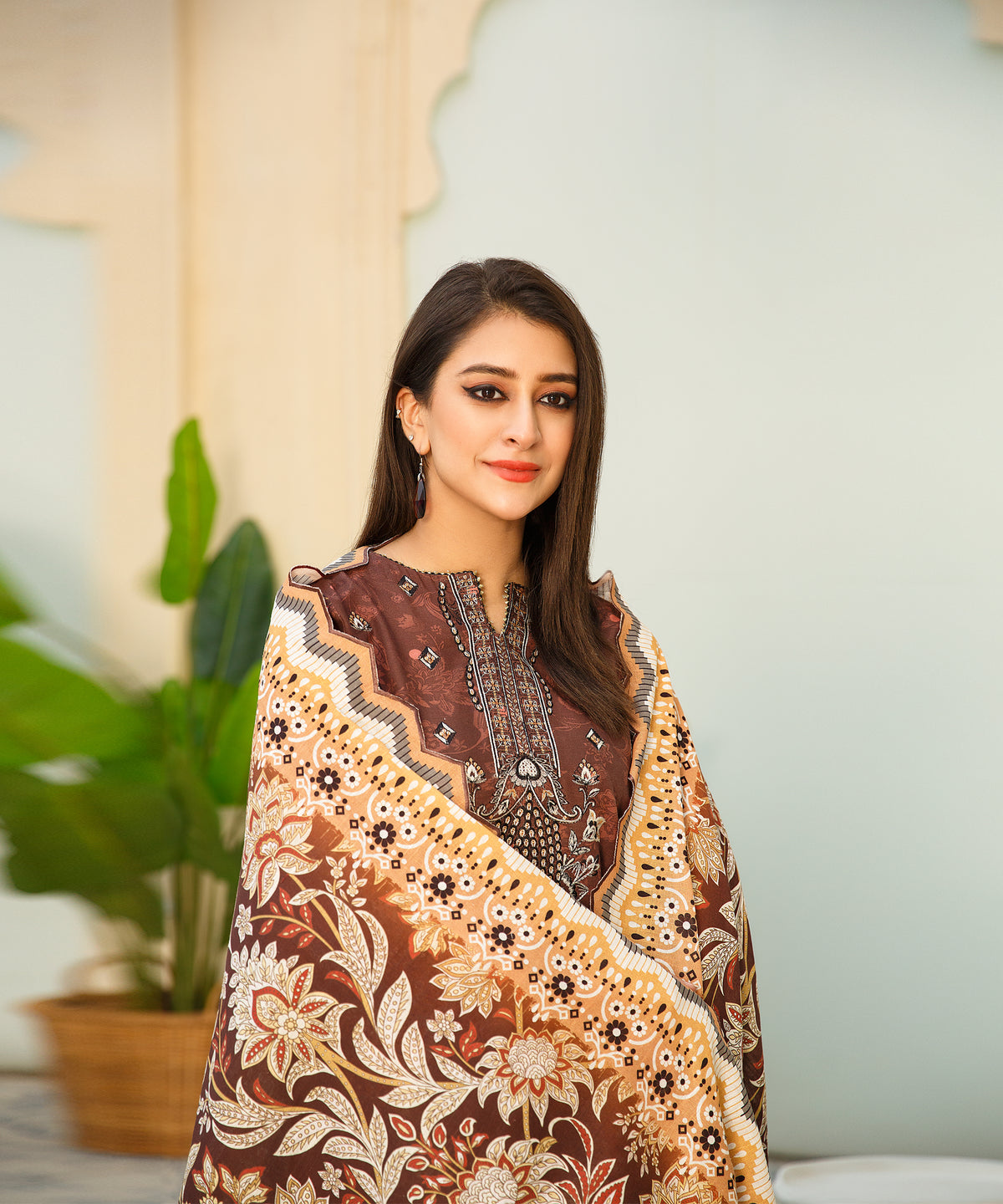 3 Piece Digital Khaddar Embroidered -133