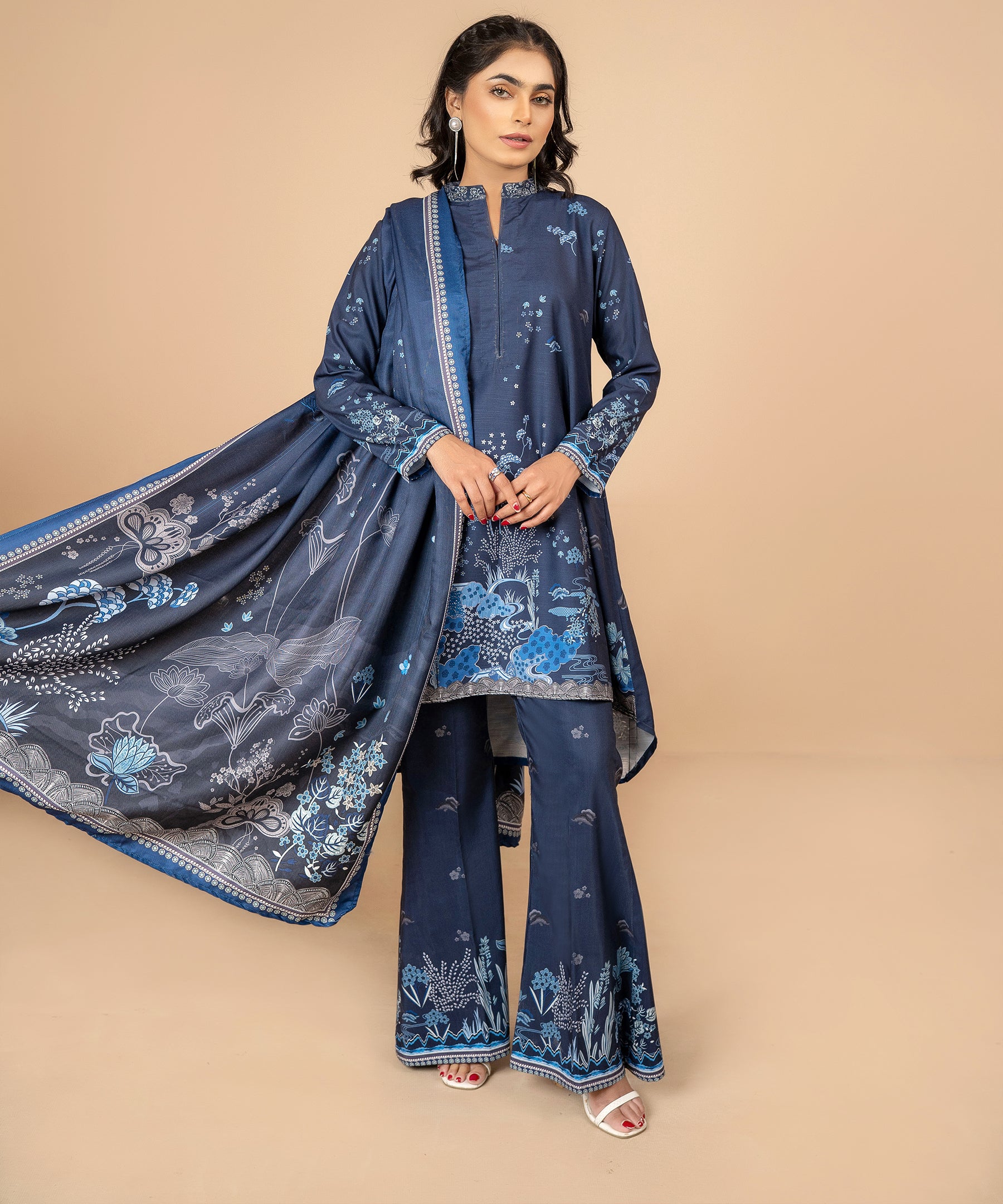 3PC Day to Day Blended Khaddar - 134