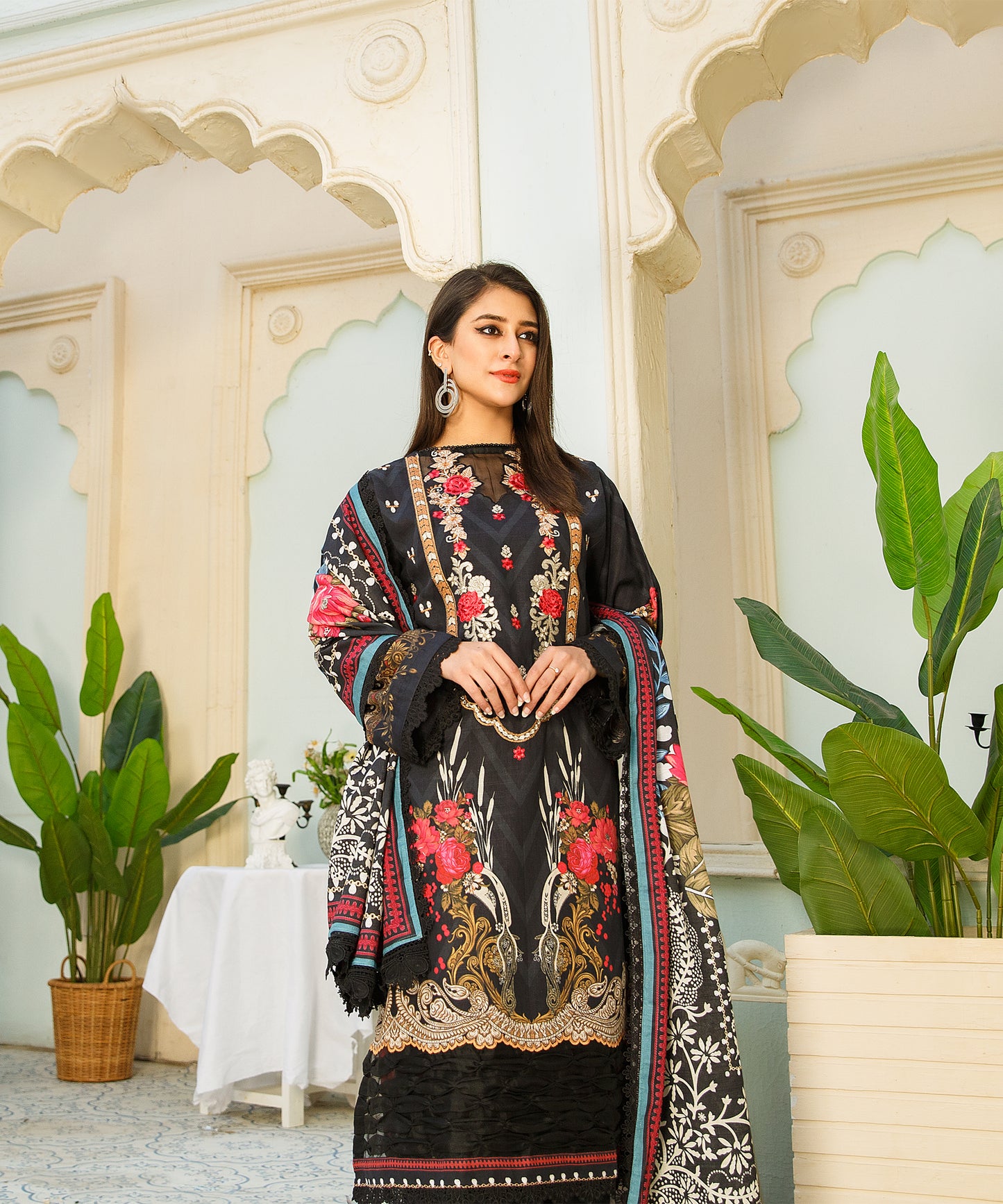 3 Piece Digital Khaddar Embroidered -135