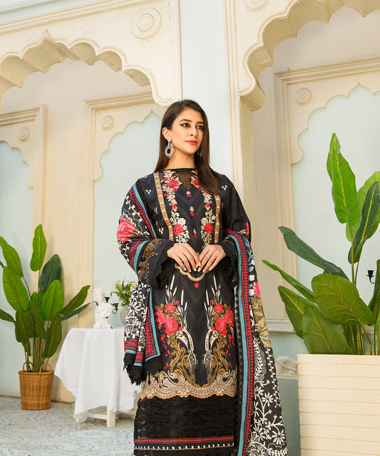 3 Piece Digital Khaddar Embroidered -135