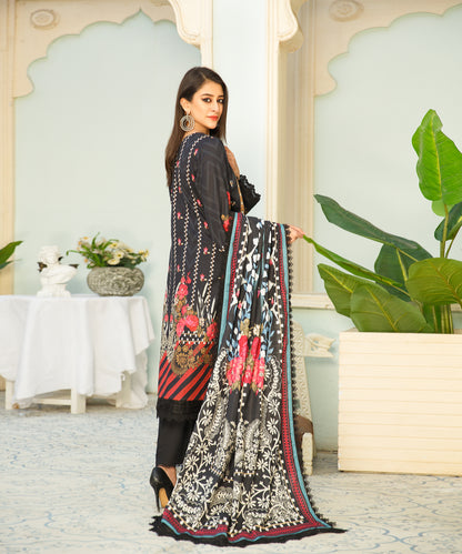 3 Piece Digital Khaddar Embroidered -135