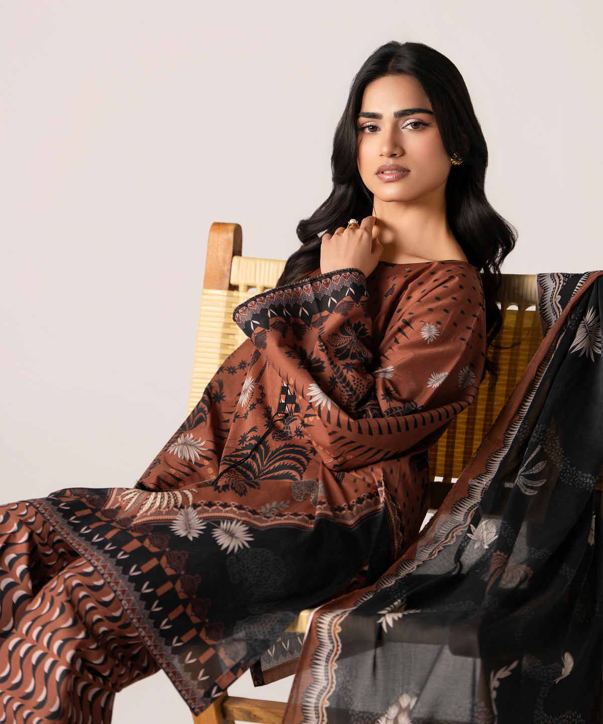 Women Printed 3 Piece Suit - DTD136