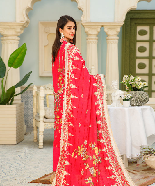 3 Piece Digital Khaddar Embroidered -137