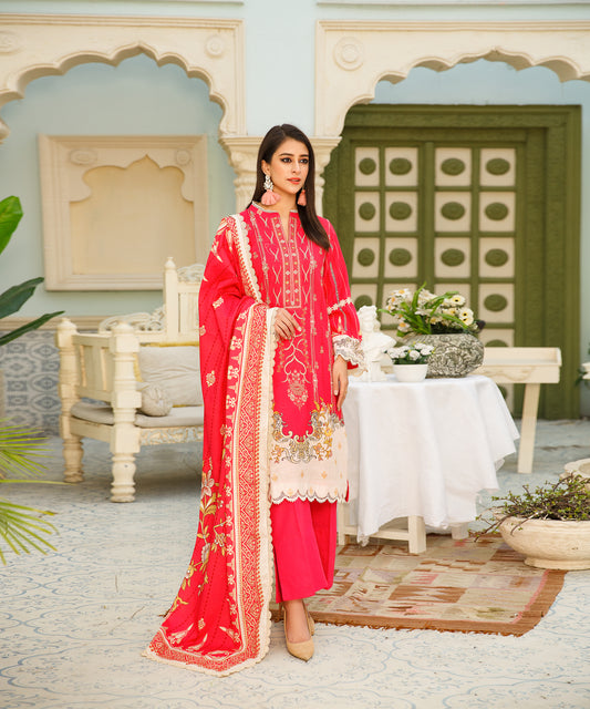 3 Piece Digital Khaddar Embroidered -137