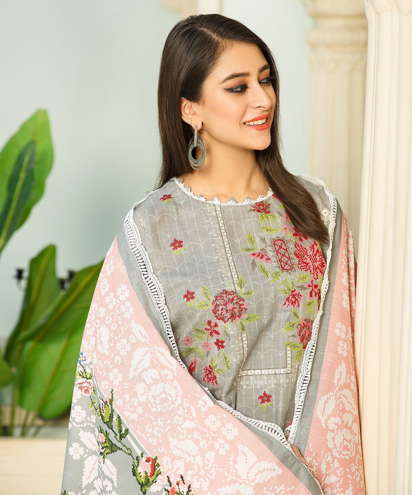 3 Piece Digital Khaddar Embroidered -138